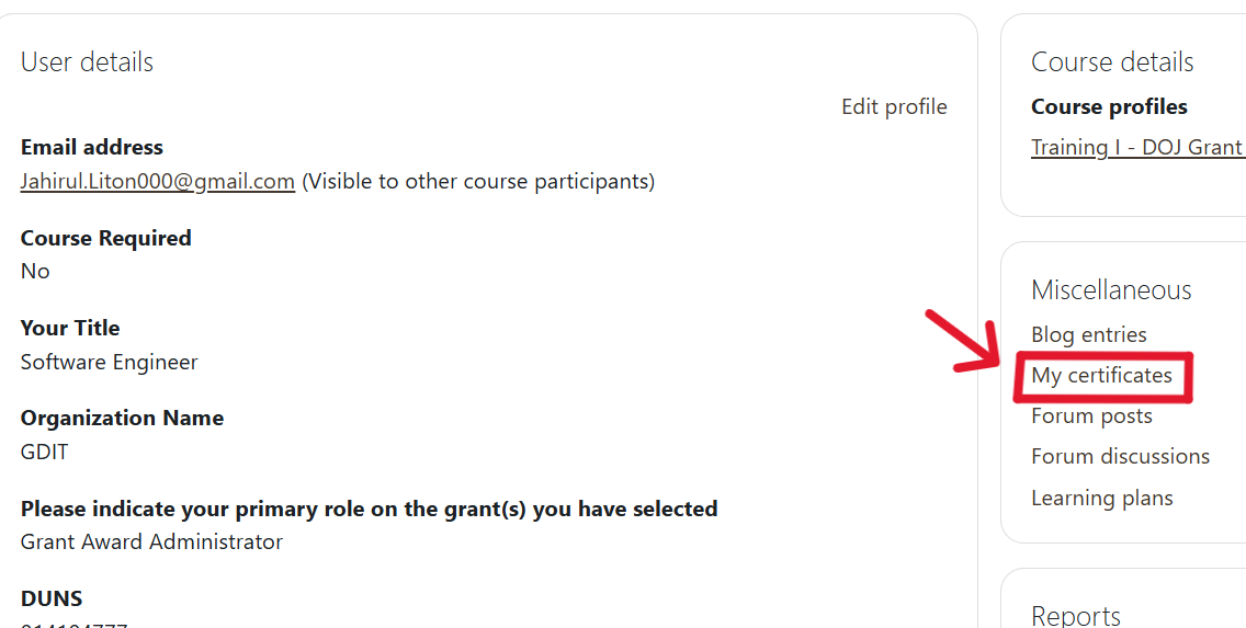 my certificates link
